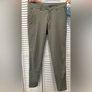 Lululemon Commission Pant - Men, Slim Fit, 34x34 Warpstreme in Sage Grey